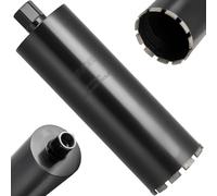 VEVOR Foret Diamant pour Carotteuse, Couronne de Carottage Humide Diamètre 127 mm et Profondeur de Perçage 356 mm, Trépan avec Filetage Intérieur 1-1/4 po-7 32 mm-7, pour Béton Armé Maçonnerie