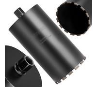 VEVOR Foret Diamant pour Carotteuse, Couronne de Carottage Humide Diamètre 203 mm et Profondeur de Perçage 356 mm, Trépan avec Filetage Intérieur 1-1/4 po-7 32 mm-7, pour Béton Armé Maçonnerie