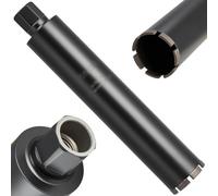 VEVOR Foret Diamant pour Carotteuse, Couronne de Carottage Humide Diamètre 76 mm et Profondeur de Perçage 356 mm, Trépan avec Filetage Intérieur 1-1/4 po-7 32 mm-7, pour Béton Armé Maçonnerie