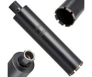 VEVOR Foret Diamant pour Carotteuse, Couronne de Carottage Humide Diamètre 89 mm et Profondeur de Perçage 356 mm, Trépan avec Filetage Intérieur 1-1/4 po-7 32 mm-7, pour Béton Armé Maçonnerie