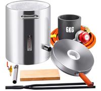 VEVOR Forge de propane en acier inoxydable 6 kg Kit de four de fusion de métaux Température maximale de 1482 °C Four de fonte au propane 30 PSI Kit de fer forgé pour cuivre, aluminium, or, argent