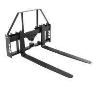 VEVOR Fourches à Palettes pour Chargeuses Compactes avec Cadre 1150 mm, Fourche 1220 mm, Capacité Charge 1814 kg, Récepteur d'Attelage 50,8 mm, Manchons de Lance, pour Chargeuses Compactes, Tracteurs