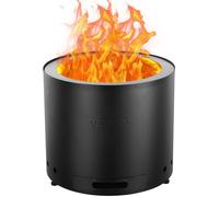 VEVOR Brasero à bois sans émission de fumée, 490x390 mm, foyer à feu avec bac à cendres amovible, foyer d'extérieur portable intérieur en acier inoxydable SUS430, pour camping en terrasse extérieure