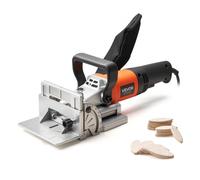 VEVOR Fraiseuse à cheviller plate sans fil, 5,9 A, rainureuse avec moteur 11 600 tr/min 760 W, encoche de positionnement à 45 degrés, lame de scie au carbure, sac à poussière, angle & profondeur régla