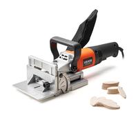 VEVOR Fraiseuse à cheviller plate sans fil, 5,9 A, rainureuse avec moteur 11 600 tr/min 760 W, encoche de positionnement à 45 degrés, lame de scie au carbure, sac à poussière, angle & profondeur régla