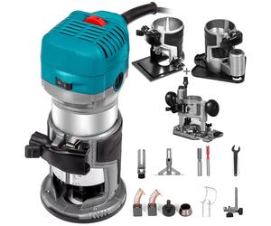 VEVOR Frantools Défonceuse à bois Défonceuse multifonctions Défonceuse de chants Démontage précis 710W Avec 4 bases