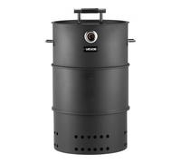 VEVOR Fumoir à Charbon 470 mm Barbecue à Charbon de Bois en Acier Revêtu pour Fêtes et Grillades Terrasse Jardin au Camping, avec 2 Grilles de Cuisson, Barre de Suspension, 6 Crochets, Thermomètre