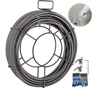 VEVOR Furet 50pi 3/8po Tuyau pour Flexible nettoyeur haute pression Tuyau serpentin pour toilettes bouchées et les éviers