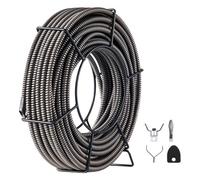 VEVOR Furet karcher 50pi 3/8po Tuyau pour karcher Flexible nettoyeur haute pression Tuyau serpentin pour toilettes bouchées et les éviers