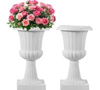 VEVOR Fusée à fleurs en plastique, 40x67 cm, pack de 2, coupe à plantes. Pot à plantes, jardinière, pots de fleurs blancs, pour la véranda, mariage, fête, maison, scène, balcon, décoration de terrasse