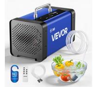 VEVOR Générateur d'Ozone 30000 mg/h, Purificateur d'Air pour Anti-Odeurs Voiture, Fumée et Maison, Machine à Ozone avec Écran Tactile LCD, Démarrage Différé 15 s, Mode Eau à Double Tuyau, Max. 250 m²