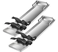 VEVOR Genouillères de béton, 75x20 cm, planches à genoux en acier inoxydable, paire de glissières mobiles de béton, avec sangles pour panneaux en béton pour finition en ciment et en béton