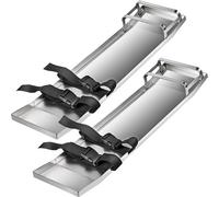 VEVOR Genouillères de béton, 75x20 cm, planches à genoux en acier inoxydable, paire de glissières mobiles de béton, avec sangles pour panneaux en béton pour finition en ciment et en béton