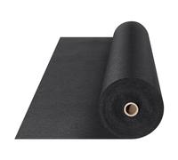 VEVOR Géotextile Non Tissé 0,9x30,5 m Toile de Paillage Anti-Mauvaises Herbes 136 g/m² Tissu d'Allée Perméable Résistant à la Déchirure pour Systèmes de Drainage, Aménagement Paysager, Couvre-sol Noir