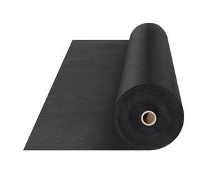 VEVOR Géotextile Non Tissé 1,8x15,2 m Toile de Paillage Anti-Mauvaises Herbes 271 g/m² Tissu d'Allée Perméable Résistant à la Déchirure pour Systèmes de Drainage, Aménagement Paysager, Couvre-sol Noir