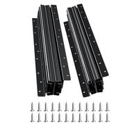 VEVOR Glissières de Tiroir sous Escalier, 400 mm, Coulisses de Tiroir à Roulement à Billes à Extension Complète, Capacité de Charge 117 kg, Rails d'Armoire Inférieur Robustes, pour Bricolage, Noir