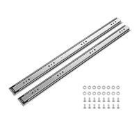 VEVOR Glissières pour Tiroir Charge Lourde 75 cm 120,2 kg, Rail Tiroir Coulissant Latéral à Billes, 1 Paire, pour Cuisine, Meuble, Camping-Car, Établi, Extension Totale en 3 Sections, Acier au Carbone