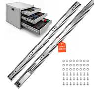VEVOR Glissières pour Tiroir Charge Lourde 85 cm 120,2 kg, Rail Tiroir Coulissant Latéral à Billes, pour Meuble, Cuisine, Camping-Car, Établi, Extension Totale en 3 Sections, Acier au Carbone, 1 Paire