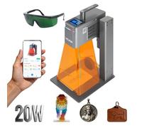 VEVOR Graveur Laser Portatif 2 en 1 Machine de Gravure Laser Bleu Portable 20 W Infrarouge 2 W pour Bois Acrylique, Haute Vitesse 10000 mm/s, Zone Gravure 16x14 cm, Mise au Point Manuelle Automatique