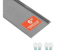 VEVOR Grillage de Gouttière 152,4 mm, Protège-gouttière Acier Thermolaqué Noir, Longueur Totale 36,58 m, Protection contre Débris et Feuilles, Compatible avec Gouttières Standards 152,4 mm, Lot de 40