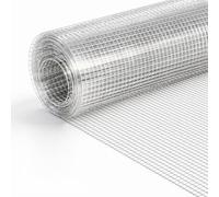 VEVOR Grillage Galvanisé Maille Carrée Fine 6,3 mm, Grillage Soudé en Rouleau 0,4 x 6 m Diamètre de Fil Métallique 0,50 mm pour Clôture de Jardin, Enclos à Poules, Cages à Lapin, Protection de Plantes