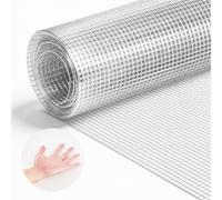 VEVOR Grillage Galvanisé Maille Carrée Fine 6,3 mm, Grillage Soudé en Rouleau 1 x 5 m Diamètre de Fil Métallique 0,55 mm pour Clôture de Jardin, Enclos à Poules, Cages à Lapin, Protection de Plantes