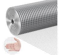 VEVOR Grillage métallique, 1220 mm x 15,24 m, fil pour volière, 19 Gauge, rouleau de grillage galvanisé à chaud, clôture grillagée, grillage pour cages à lapins, jardin, petits rongeurs