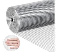 VEVOR Grillage métallique, 915 mm x 15,24 m, fil pour volière, 23 Gauge, rouleau de grillage galvanisé à chaud, clôture grillagée, grillage pour cages à lapins, jardin, petits rongeurs