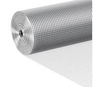 VEVOR Grillage Soudé Galvanisé 915 mm x 15,24 m à Mailles Carrées 6,35 mm | Rouleau Grillage Métallique pour Poulailler, Clôture, Volière, Jardin, Potager, Fil 0,53 mm, Galvanisé à Chaud après Soudage