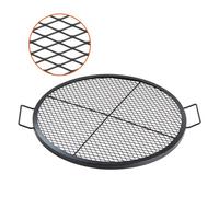 VEVOR Grille de Cuisson 76 cm de Diamètre Grille de Barbecue Ronde en Acier Capacité de Charge de 20 kg Matériel Ustensile avec Marque en X pour Foyer Braséro BBQ Grillade Pique-Nique Camping Jardin