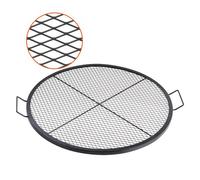 VEVOR Grille de Cuisson 91 cm de Diamètre Grille de Barbecue Ronde en Acier Capacité de Charge de 20 kg Matériel Ustensile avec Marque en X pour Foyer Braséro BBQ Grillade Pique-Nique Camping Jardin