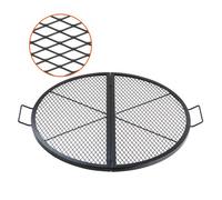 VEVOR Grille de Cuisson 91 cm de Diamètre Grille de Barbecue Ronde Pliable et Portable en Acier Capacité de Charge 20 kg Matériel Ustensile pour Foyer Braséro BBQ Grillade Pique-Nique Camping Jardin