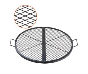 VEVOR Grille de Cuisson 91 cm de Diamètre Grille de Barbecue Ronde Pliable et Portable en Acier Capacité de Charge 20 kg Matériel Ustensile pour Foyer Braséro BBQ Grillade Pique-Nique Camping Jardin