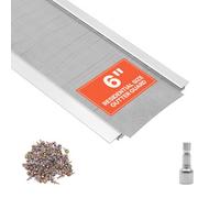 VEVOR Grille de Gouttière 152,4 mm, Protège-gouttière Alliage d'Aluminium avec Micro-maille en Inox, 14,63 m au Total, Protection contre Feuilles, Aiguilles de Pin et Débris, Vis Incluses, Lot de 12