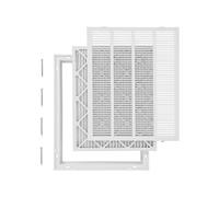 VEVOR Grille de Retour d'Air avec Filtre pour Ouverture de Conduit 50 x 63 cm, Grille de Ventilation de Retour d'Air Murale, en Acier Revêtement en Poudre, pour Amélioration de la Ventilation Maison