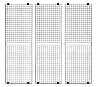VEVOR Grille Murale Décorative Lot de 3PCs 61x182,8 cm, Panneau Grillagé Mural en Acier Carbone, Porte Photo Pêle-mêle, pour DIY Décoration Affichage Présentation Photo Mémo Œuvres d'Art, Domicile