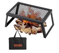VEVOR Grille Pliante 458 x 305 x 205 mm Gril de Feu de Camp Portable en Acier Grille de Cuisson Pliable Charge 6 kg Stable avec Sac de Transport pour Foyer BBQ Pique-Nique Jardin Balcon Voyage Camping