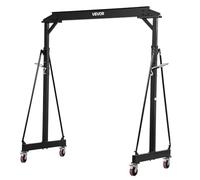 VEVOR Grue à Portique Mobile Réglable 1995,81 kg, Portique de Levage Mobile pour Atelier, Entrepôt et Garage, Hauteur 2510-3710 mm, Roulettes Pivotantes avec Frein, Structure en Acier, Cadre Seul