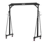 VEVOR Grue à Portique Mobile Réglable 997,9 kg, Portique de Levage Mobile pour Atelier, Garage et Entrepôt, Hauteur Réglable 2430-3630 mm, Roulettes Pivotantes avec Frein, Structure Acier, Cadre Seul