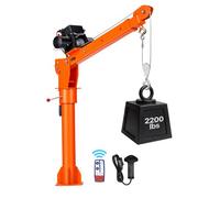 VEVOR Grue de Levage Électrique pour Pick-up et Camionnette 998 kg, Grue de Chargement avec Treuil Électrique 12 V, pour Machines et Bois, Pliable, Flèche Télescopique Rotative à 360°, Acier Galvanisé