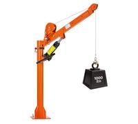VEVOR Grue de levage HZ-03 pour camionnette 453,6 kg, treuil manuel, cric 8 t, flèche 360°
