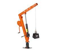 Grue de levage VEVOR, capacité de 907,2 kg, grue de chargement manuelle incluant un treuil manuel et une pompe hydraulique de 12 tonnes, grue de levage avec flèche télescopique et tourelle rotative à