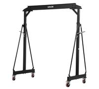VEVOR, grue portique mobile avec une capacité de charge de 1995,81 kg, grue de levage en acier réglable en hauteur de 251 à 371 cm, grue d'atelier robuste. Inclut des roulettes pivotantes à 360° avec