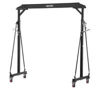 VEVOR, grue portique mobile avec une capacité de charge de 997,9 kg, grue de levage en acier réglable en hauteur de 243 à 363 cm, grue d'atelier robuste. Inclut des roulettes pivotantes à 360° avec fr