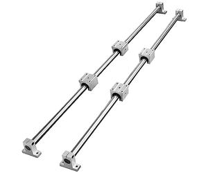 VEVOR Guide coulissant linéaire SFC16 pour tiroirs 2 pièces, longueur 1000 mm, 4 roulements SFC16, rail de guidage 2 pièces pour tiroir mobile en acier au carbone, charge statique 1180N