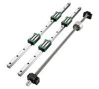 VEVOR Guide linéaire HGR 20-1700 mm - Rail linéaire avec 4 blocs coulissants - Vis à billes - Rail de guidage pour imprimante 3D - Machine CNC
