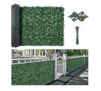 VEVOR Haie Artificielle 99x249 cm Brise Vue Clôture de Lierre Artificiel Intimité Support en Tissu Maillé et Joint Renforcé Déco Fausses Feuilles pour Jardin, Extérieur, Cour, Balcon, Terrasse, Patio