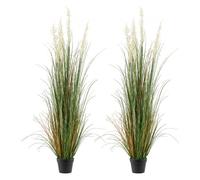 VEVOR Herbe Artificielle en Pot 149,9 cm Roseaux Artificiels Lot de 2 Fausse Plante Artificielle pour Intérieur et Extérieur, Jardin, Bureau, Décoration de Chambre, Salon, Pendaison de Crémaillère