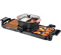 VEVOR Hot Pot 2300 W 2 en 1 gril électrique sans fumée casserole shabu-shabu amovible avec poêle antiadhésive, double réglage de température séparé, gril BBQ coréen d'intérieur pour 1 à 6 personnes