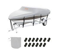 VEVOR Housse de Bateau Imperméable Bâche de Bateau 518-579 cm de Long 243 cm Large Couverture de Protection pour Bateau à Coque V en Oxford 600D Anti-UV avec Sac Amarrage Remorquage de Vedette Yacht
